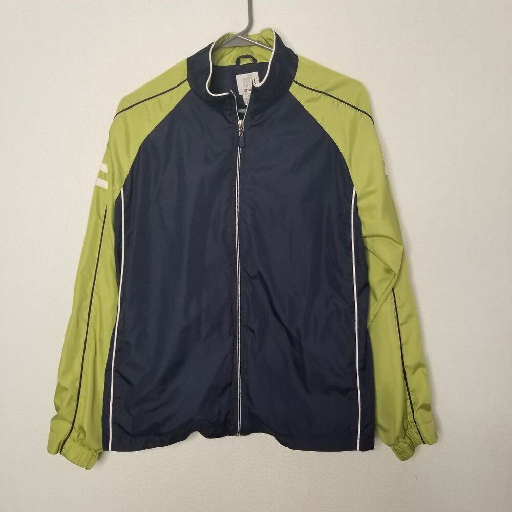 ❤️2/$12 Afi Sport Jacket Green Blue Women's Size Large